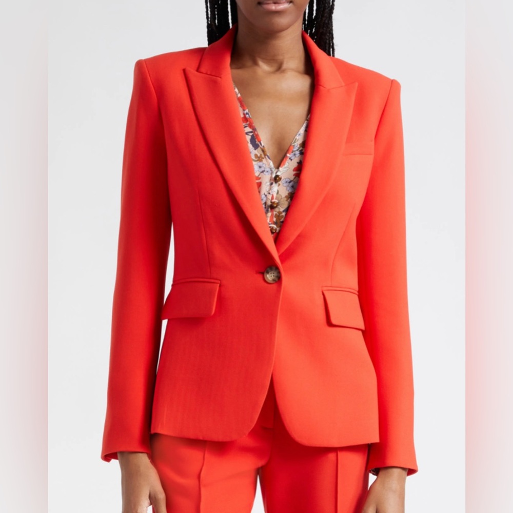 Veronica Beard Vibrant Poppy Blazer